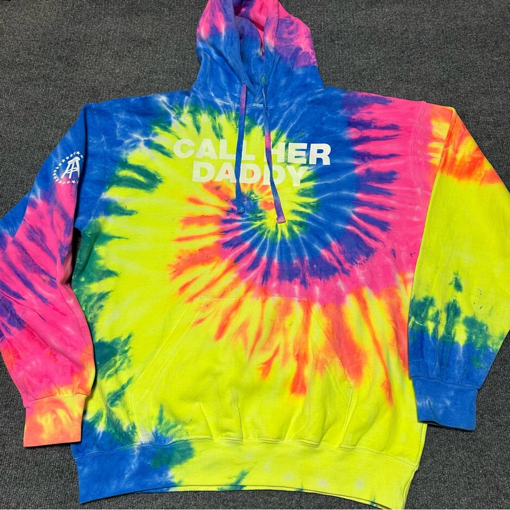 Barstool Sports Call Her Daddy Hoodie Tie Dye Womens Large Alex Cooper